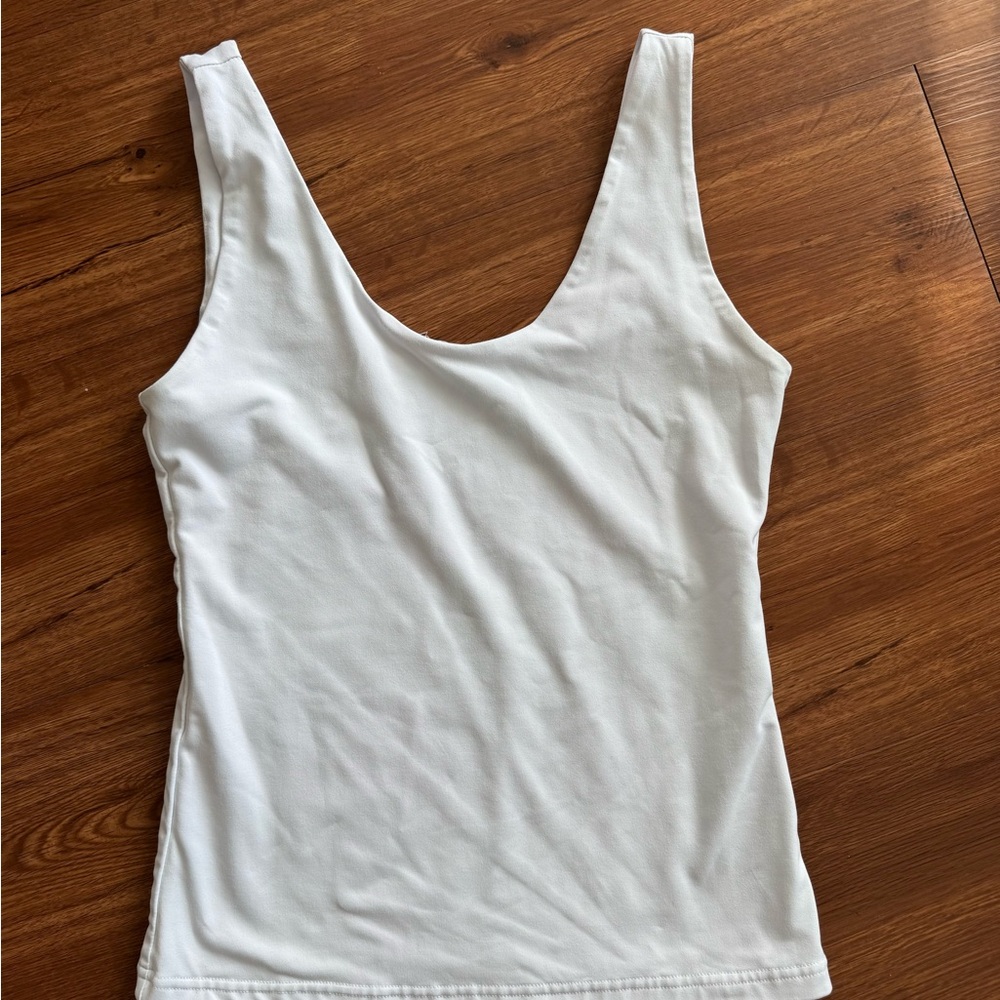 White Double Lined Tank Top